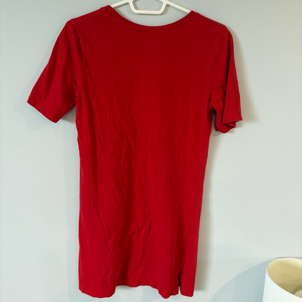 VINTAGE BETTY BOOP Retro Red Short Sleeve Tee Shirt Dress Pink Kiss Graphic - Picture 4 of 12